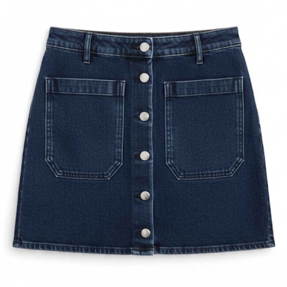 Seafarer “Patty” Blue Denim Jean Skirt Italian Size 26 Or US Size 4 EUC!